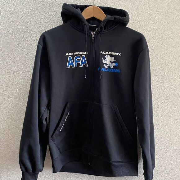 Air Force Falcons USAFA Under Armour UA Hoodie Sweatshirt Small Black Color - Picture 1 of 3